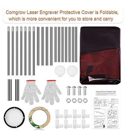 Comgrow Z1 Laser Engraving Machine 5W Output Power, Laser Cutter and Engraver Machine 24V Compressed Spot 10000mm/min with Eye Protection for Wood Metal Glass Acrylic Leather 15.7"x15.7"