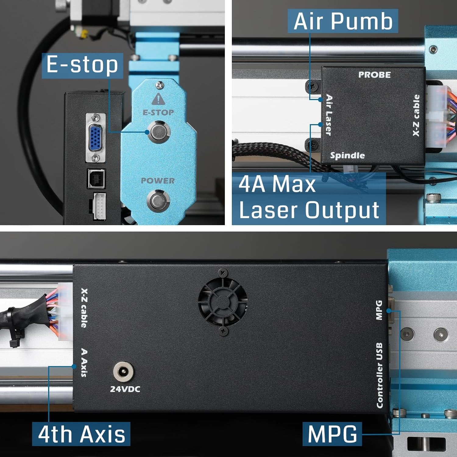 Genmitsu CNC Router Machine 4040-PRO for Metal Acrylic Cutting Milling, GRBL Control, Lead Screw Driven, 3 Axis Engraving, Working Area 15.7” X 15.7” X 3.1”