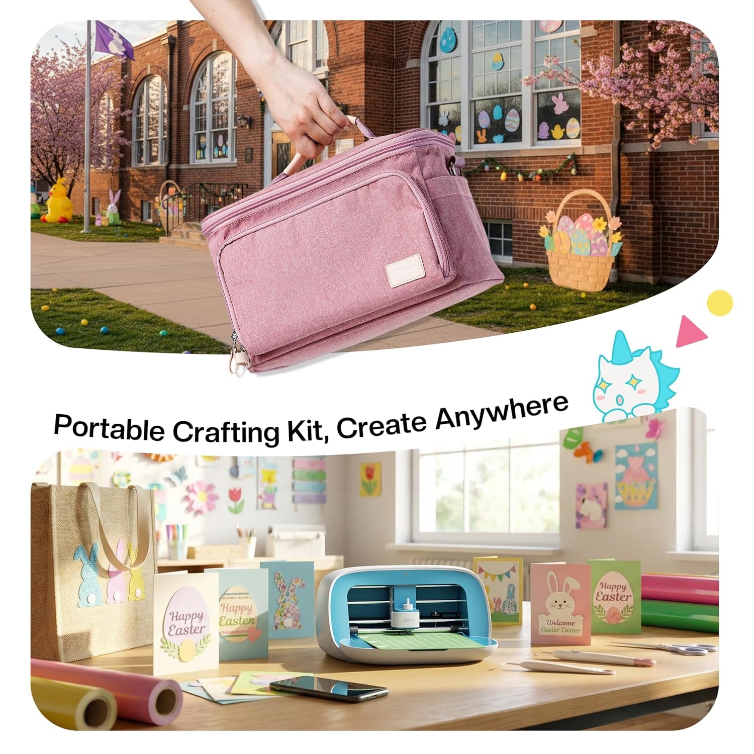Vinyl Cutter Machine - Heat Transfer Creator Bundle with Carrying Case & Accessories