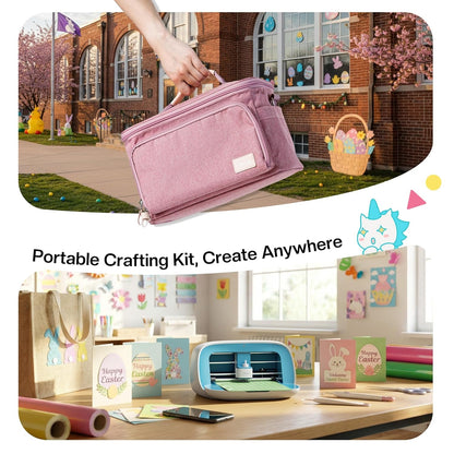 Vinyl Cutter Machine - Heat Transfer Creator Bundle with Carrying Case & Accessories