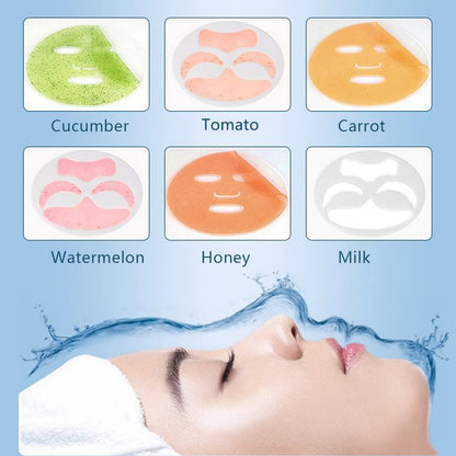 Flylin Facial Mask Machine, Face Mask Maker Multi-Function Natural Fruit Vegetable Collagen Cream Mask Machine USB Rechargeable DIY Automatic Facial Care Face Mask Maker Machine