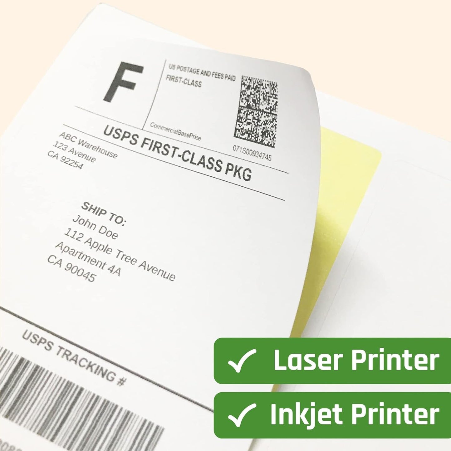 (2" X 4") 30 Sheets, Printable White Sticker Labels, Laser/Inkjet Printing - Matte, 10 per Page