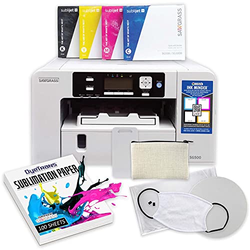 Sawgrass SG500 Sublimation Printer with SubliJet UHD Standard Installation Kit for Dye Sublimation Blank Printing. Includes Sublimation Ink, Samples, & Paper