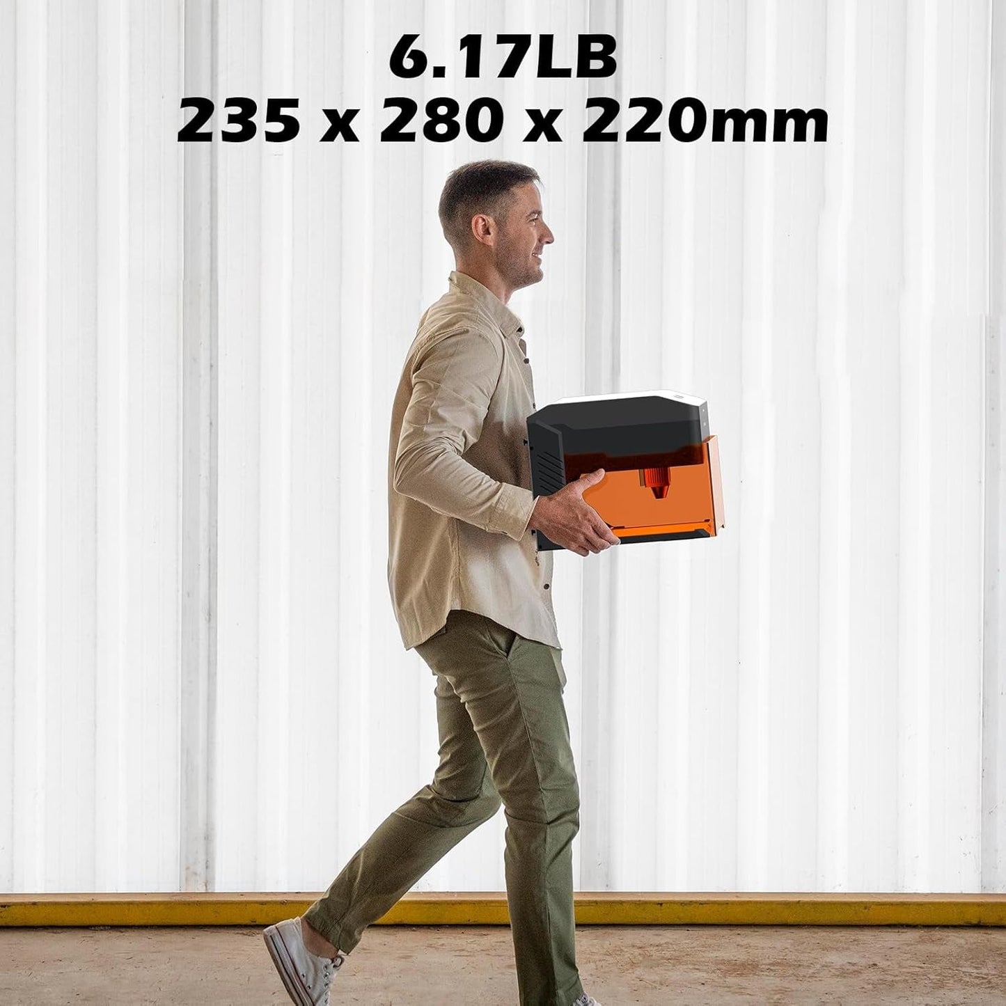 Genmitsu Kiosk 10W 10000Mw Laser Engraver, Light Weight & Portable Laser Engraver Machine, Home Laser Cutter with Acrylic Enclosure for Wood/Leather/Metal, 3.9'' X 3.9'' Engraving Area, Safety Class 1