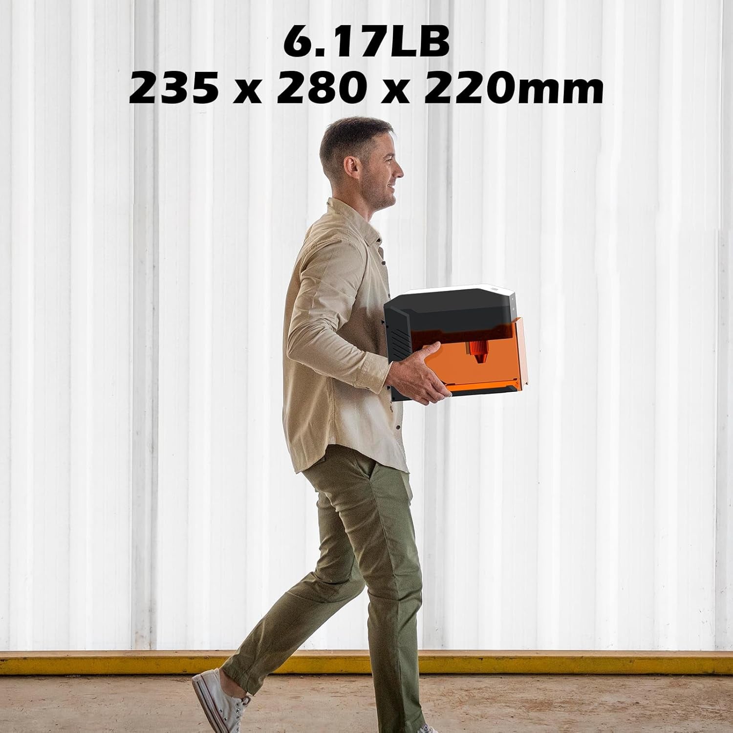 Genmitsu Kiosk 10W 10000Mw Laser Engraver, Light Weight & Portable Laser Engraver Machine, Home Laser Cutter with Acrylic Enclosure for Wood/Leather/Metal, 3.9'' X 3.9'' Engraving Area, Safety Class 1