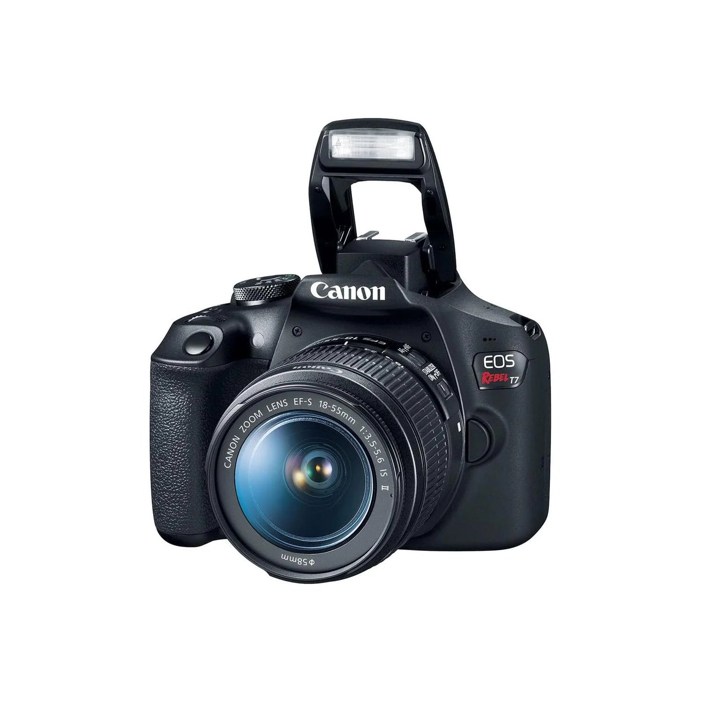 Canon EOS Rebel T7 / EOS 2000D 24MP DSLR Camera W/Ef-S 18-55Mm F/3.5-5.6 Is II Lens + LED Light + 64GB Memory + Filters + Case + Tripod + Grips + Hood, and More (24Pc Bundle) (International Version)