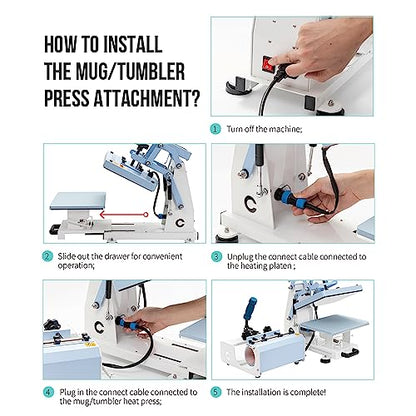 PYD Life Pen Heat Press Attachment for Making Pens Sublimation,Pen Heater Replacement Heating Element for Blue Combo Heat Press Machine