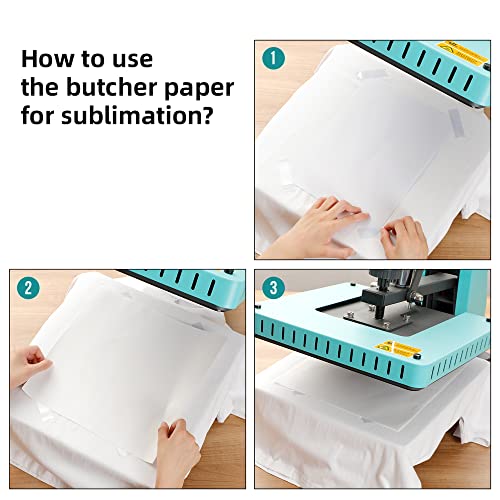 PYD Life 210 Sheets Butcher Paper for Sublimation Heat Press Sheets 8.3 x 9.4 Inch Fit 20 OZ Skinny Tumblers Print with Tumbler Heat Press No Cutting No Waste No Hassle Protect Heat Press