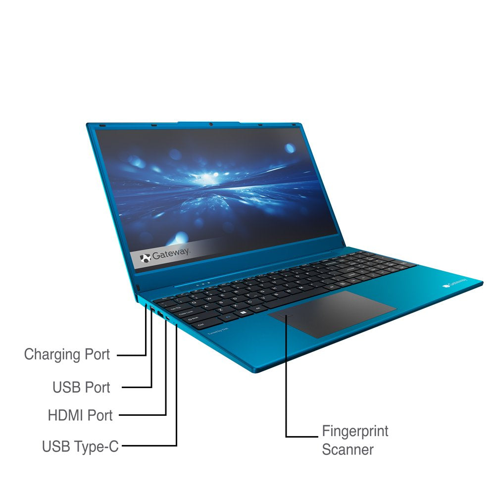 15.6" Ultra Slim Notebook, FHD, AMD Ryzen 7 with Radeon RX Vega 10 Graphics, 512GB SSD, 8GB Memory, Tuned by THX Audio, Fingerprint Scanner, 2MP Camera, HDMI, Windows 11 Home, Blue