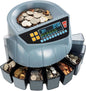 MUNBYN Coin Counter Machine, Coin Sorter Machine, 1¢, 5¢, 10¢, 25¢, 50¢ and Dollar, 250 Coins/Min, Compatible with Printer, Batch Mode Change Counter Machine, 6 Bins and Tubes Roller