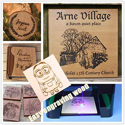 Comgrow Laser Engraving Machine for Dog Tag Metal Wood Silicone,Portable Desktop Laser Engraver Machine for Windows,Android,iOS and Offline Laser Cutter (Working Area 3.8 * 3.4 inches)