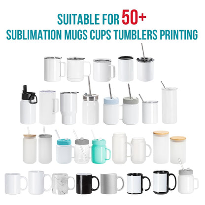 PYD Life 110 V Mini Mug Heat Press Machine Mint Green Tumbler Heat Press Machine Touch Screen for 11 OZ-15 OZ Sublimation Mugs 18 OZ Sublimation Glass Can,for Infusible Ink Sheets Sublimation Paper