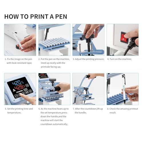 PYD Life Pen Heat Press Attachment for Making Pens Sublimation,Pen Heater Replacement Heating Element for Blue Combo Heat Press Machine