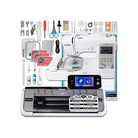 Brother ScanNCut 2 Wireless Bundle with SE600 Computerized Sewing and Embroidery Machine