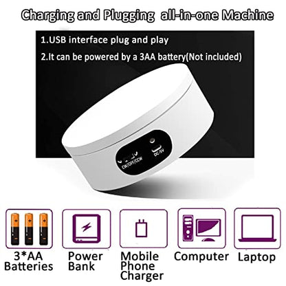 YVV Turner Cup Rotating Display Stand for Epoxy Glitter Tumbler, 360 Degree Automatic Mute Rotating Turntable for Photography Products Tumbler Making Supplies Spinner 4.72 * 1.77in Motorized Rotation