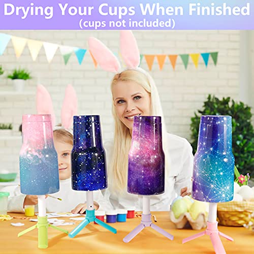 LFSUM Cup Turner for Crafts Tumbler,Tumbler Cup Spinner,Glitter Powder,Epoxy Resin kit for Tumblers for Beginners with Epoxy and Heat (4X-Cup-Blue)