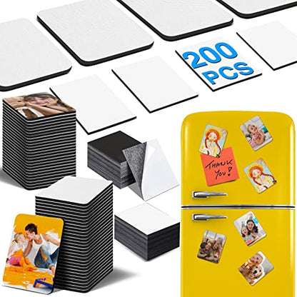 80Pcs Sublimation Magnet Blanks Set,Personalized Sublimation Refrigerator Magnet for Home Kitchen Microwave Oven Decor or Office Calendar with 40PCS Blank Rubber Pad(6x8cm),40PCS DIY Soft Magnetic