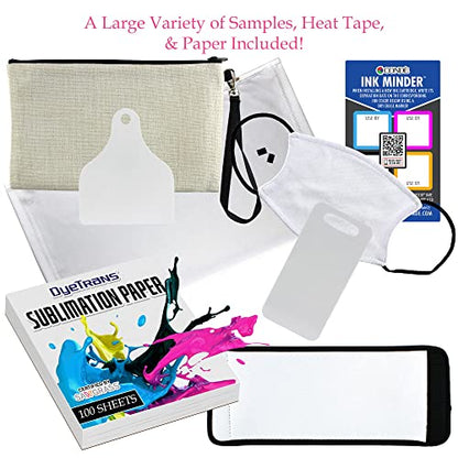 Sawgrass SG500 Sublimation Printer with SubliJet UHD Standard Kit Bundle for Sublimation Blank Printing. Includes Samples, Subli Ink, Heat Tape & Dispenser, Beginners Guide, & Paper.