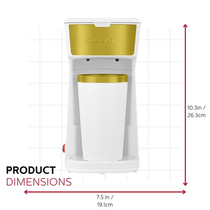 Holstein Housewares - 5 Cup Drip Coffee Maker - Convenient and User Friendly with Permanent Filter, Borosilicate Glass Carafe, Water Level Indicator, Auto Pause /Serve and Keep Warm Functions, Teal