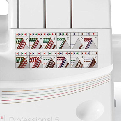 SINGER | Professional 14T968DC Serger Overlock with 2-3-4-5 Stitch Capability, 1300 Stitches per minute, & Self Adjusting - Sewing Made Easy,White