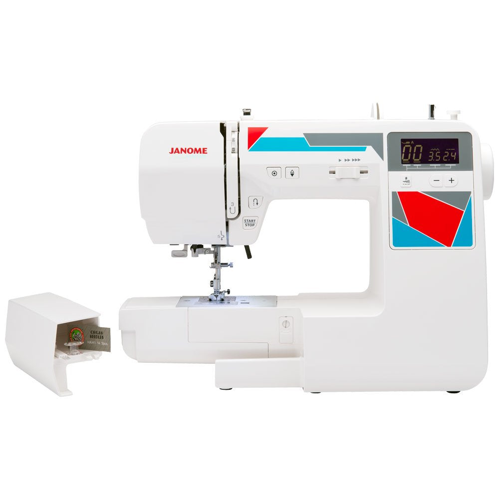 Janome MOD-30 Computerized Sewing Machine with 30 Built-In Stitches, 3 One-Step Buttonholes, Drop Feed and Accessories