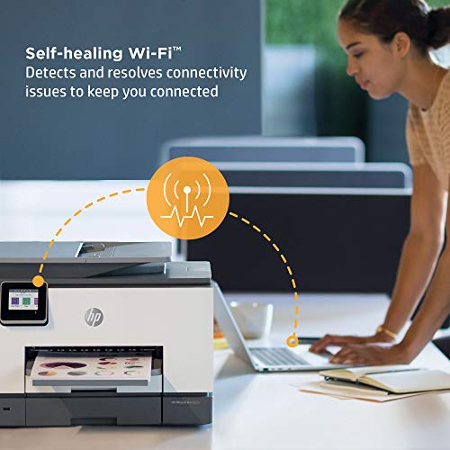 HP OfficeJet Pro 9135e Wireless All-in-One Color Inkjet Printer, Print, scan, Copy, fax, ADF, Duplex Printing Best for Office, 3 Months of Ink Included (404M0A)