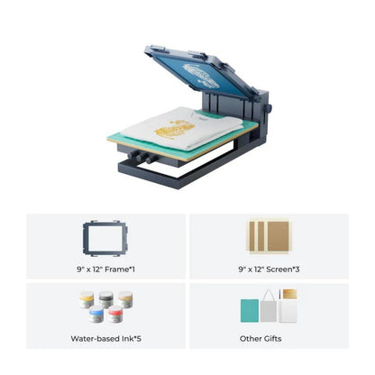 xTool Screen Printer S1, D1 Pro Series(Multi-Color Kit), Try Screen Printing with Laser and Bring Color to Laser Projects, with Pre-Coated Screens, for T-Shirt, Wood,etc(Laser Not Included)