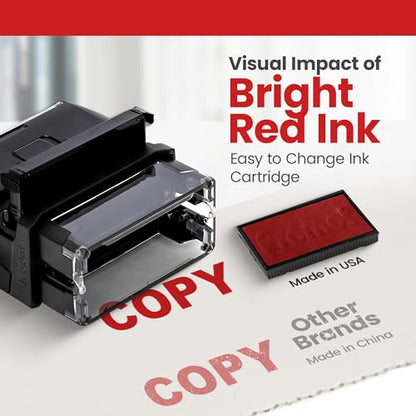 Promot Paid Stamp Self Inking Stamp - Paid Stamp for Office, Accounts Payable Stamp - Rubber Stamps for Retail Use, Red Ink Stamp, Self Inking Stamp for Business Supplies, Paid Stamper