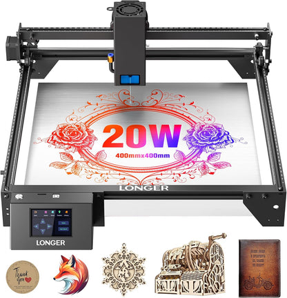 LONGER RAY5 Laser Engraver 20000Mw Laser Cutter 130W CNC Laser Cutter with 3.5"Touch Screen Laser Engraving Machine DIY Engraver Tool for Metal Glass Wood Leather Laser Class Ii