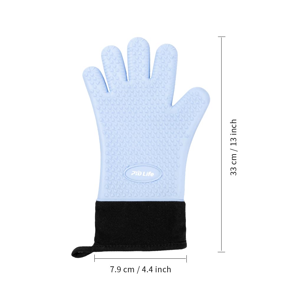 PYD Life 2 PCS 1 Pair Heat Resistant Glovers Silicone for Sublimation Blue Heat Proof Gloves Sublimation Accessories Tools for Tumbler Heat Press Sublimation Oven Sublimation Printing