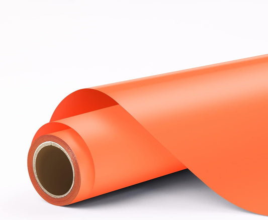 HTVRONT Orange htv Vinyl, 12" x 5 FT Roll