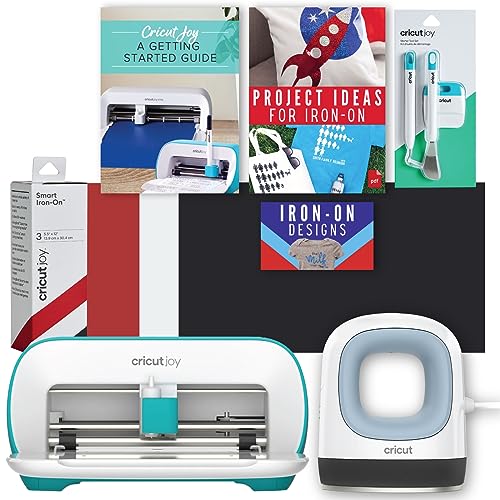 Cricut Joy Machine with Insert Cards, Smart Vinyl, Cutting Mats and Tool Set Bundle - Compact Tool for DIY Customized Crafts, Cards, Home Decor Projects and Decals, Beginner Craft Cutting Machine Kit