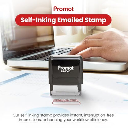 Promot Paid Stamp Self Inking Stamp - Paid Stamp for Office, Accounts Payable Stamp - Rubber Stamps for Retail Use, Red Ink Stamp, Self Inking Stamp for Business Supplies, Paid Stamper