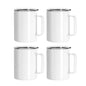 PYD Life 40 Pack Sublimation Tumblers Cups Blanks with Lids and Straws Bulk White Stainless Steel Straight Tumblers for Kids,for Cricut Mug Press Sublimation Oven Printing