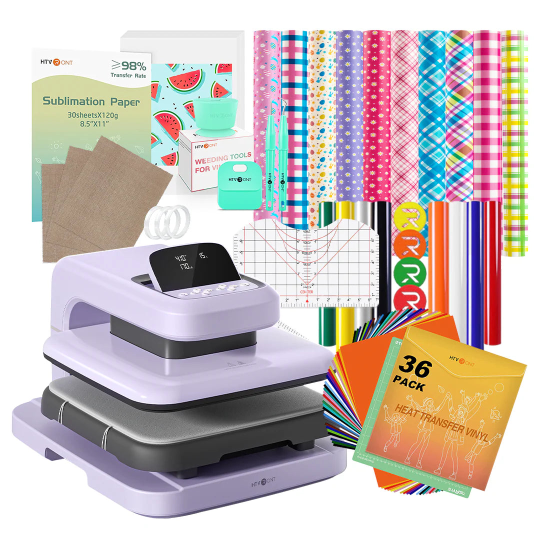 [Easter Best Deal] HTVRONT Auto Heat Press 2+Great Value Bundle