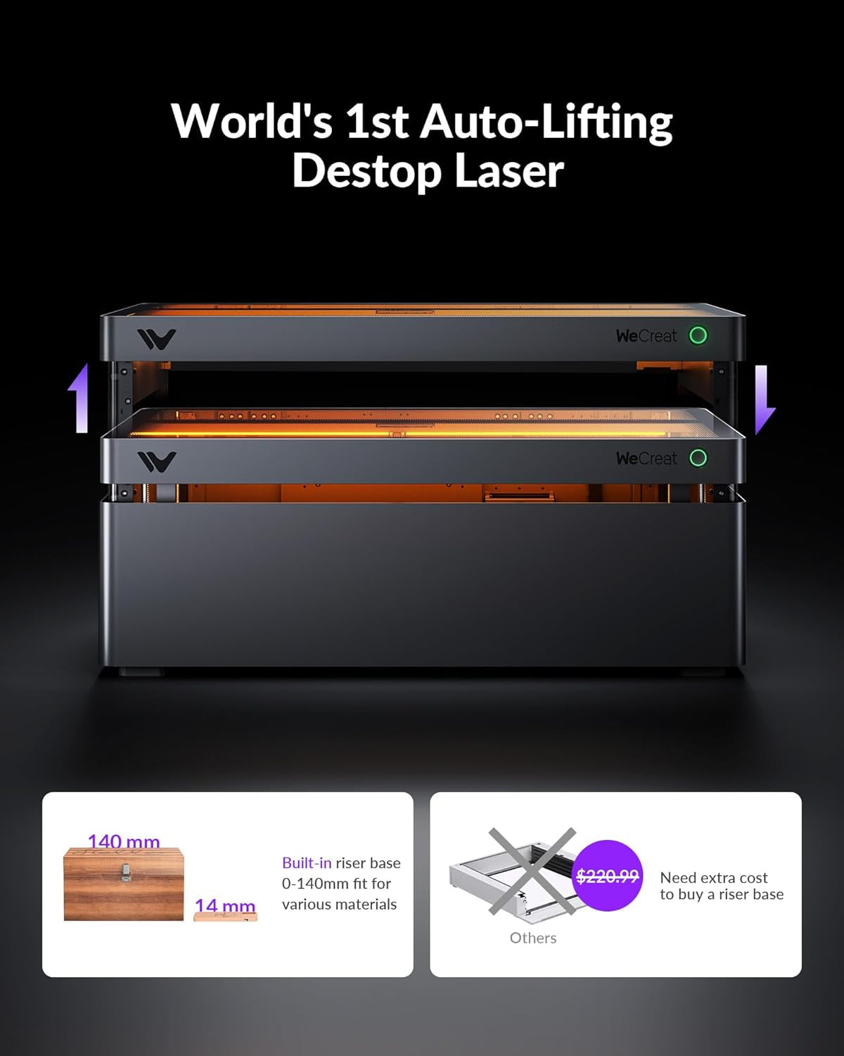 Vision Pro 45W Laser Cutter and Engraver Machine, with 2W IR Laser Module, 137” Auto Conveyor Feeder, Fume Extractor, Full Enclosure Laser Engraver for Jewelry Art Designer Small Business