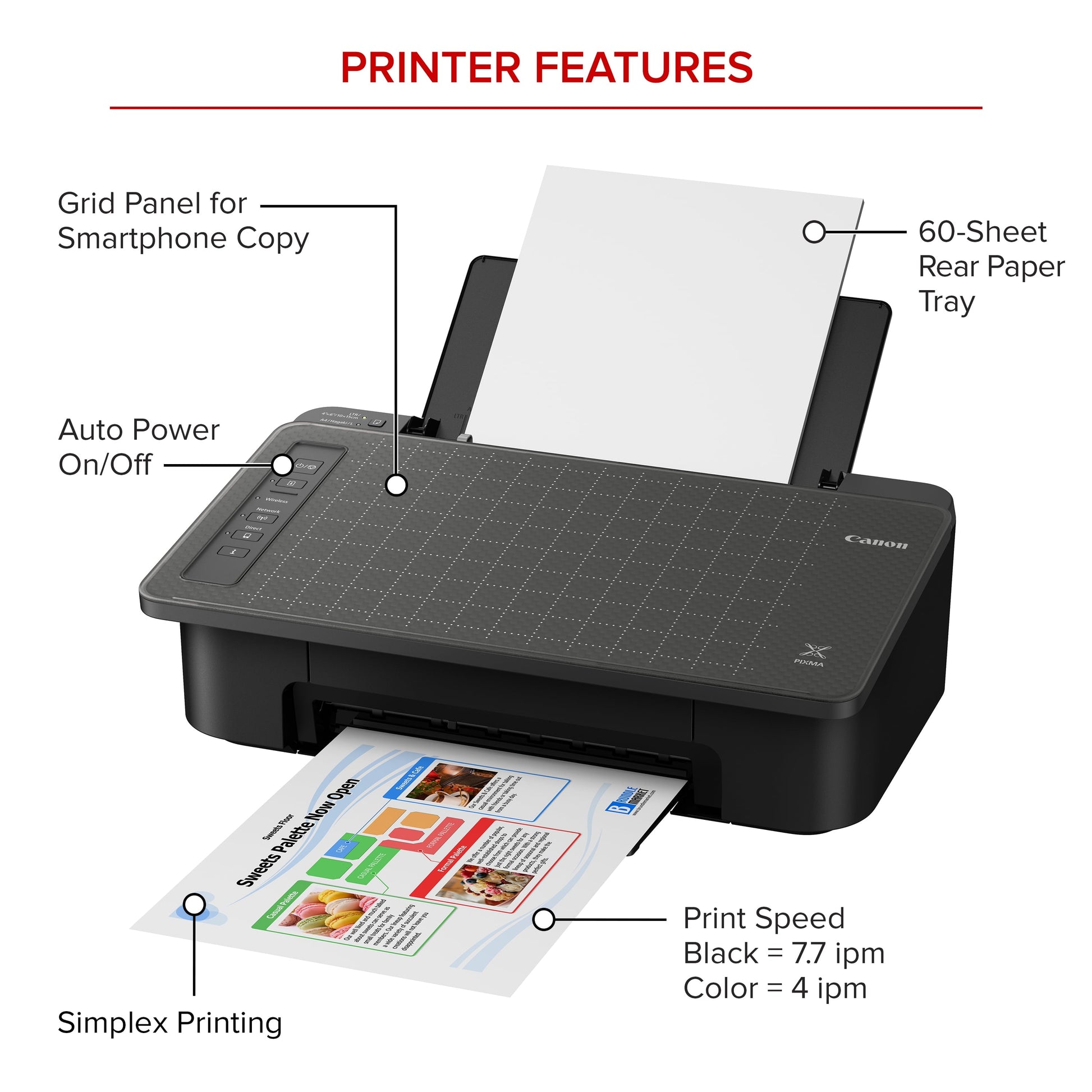 Canon PIXMA Ts302A Wireless Inkjet Printer