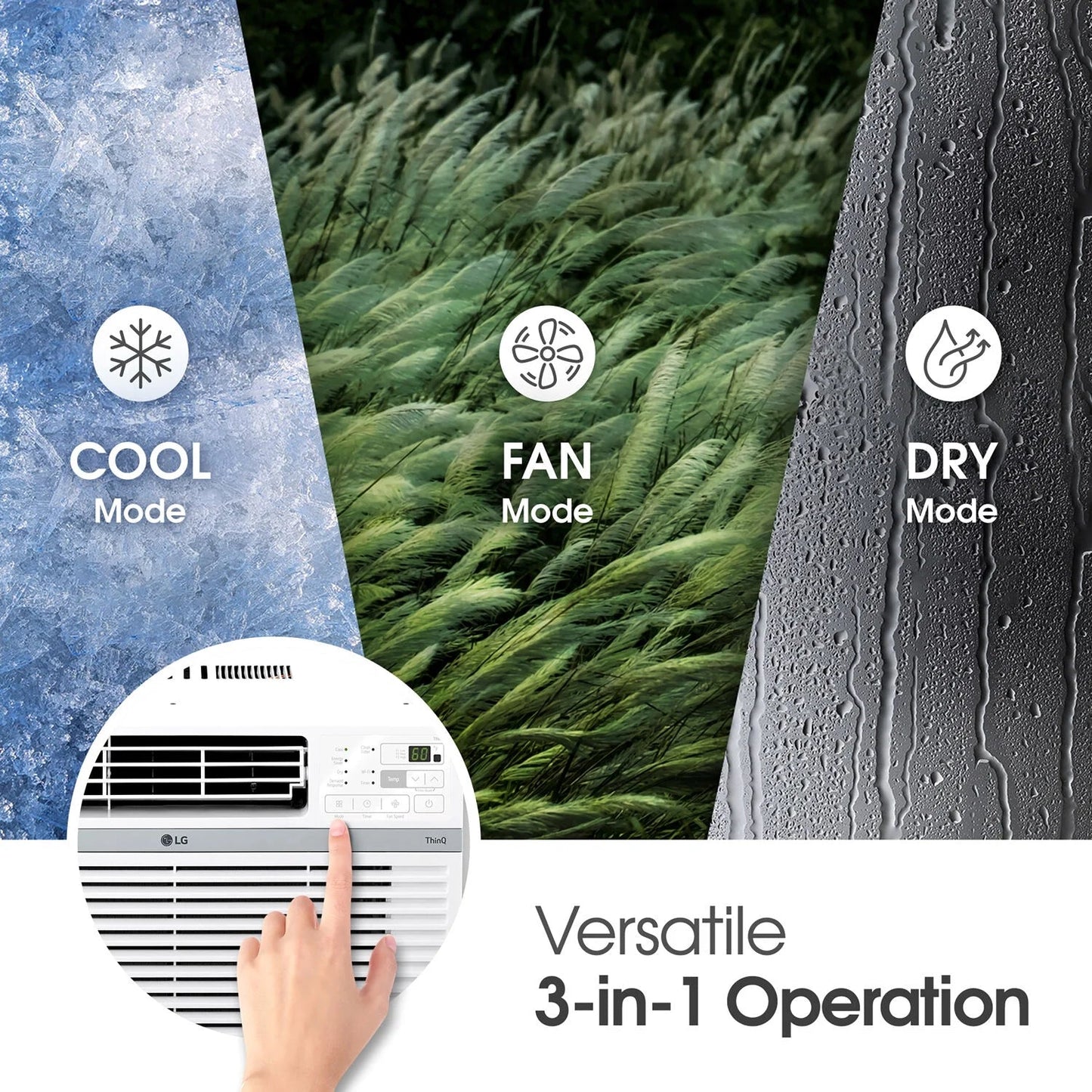 14,000 BTU Window Smart Air Conditioner with Remote, LW1521ERSM1