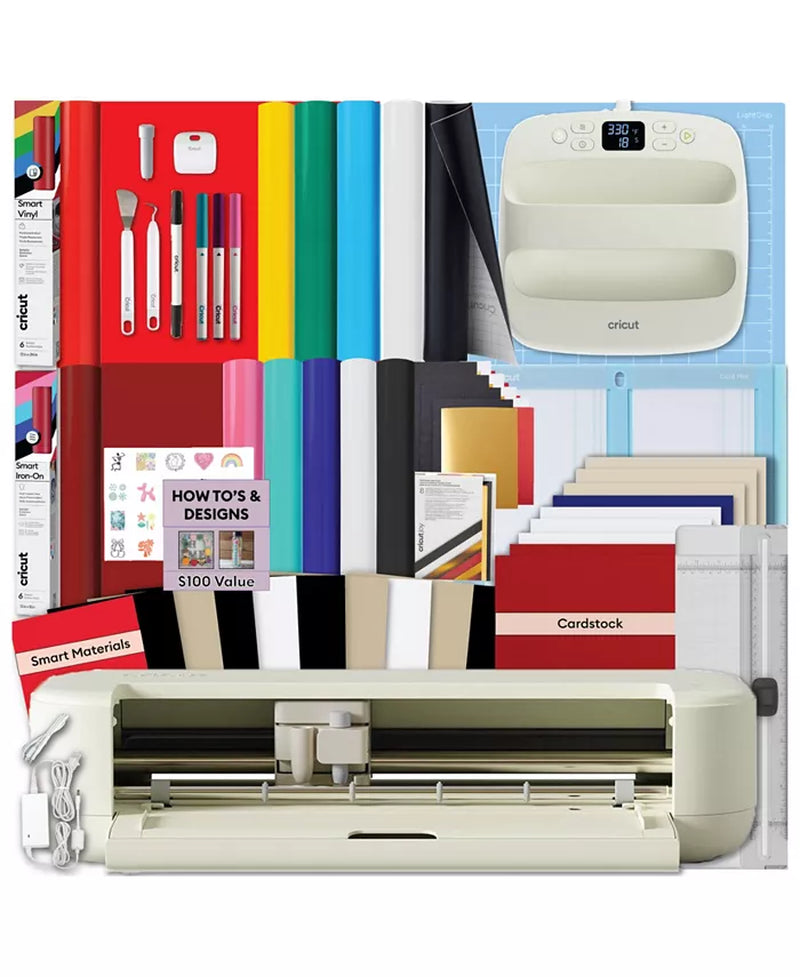 Explore 5 Essentials Machine Bundle with Easypress 9X9, Rainbow Smart Vinyl and Iron-On and 100+ Project Design Ebook