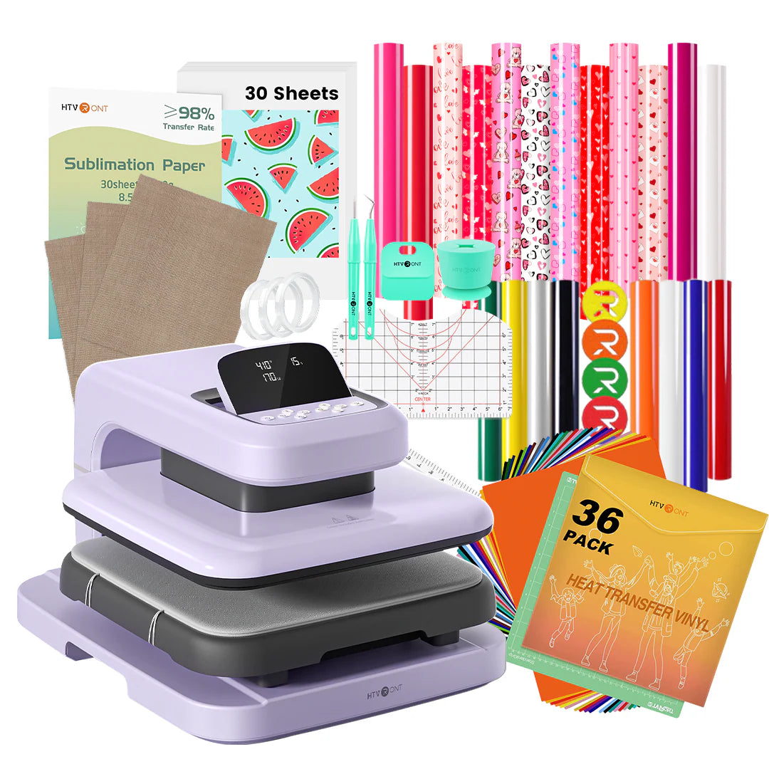 [Easter Best Deal] HTVRONT Auto Heat Press 2+Great Value Bundle