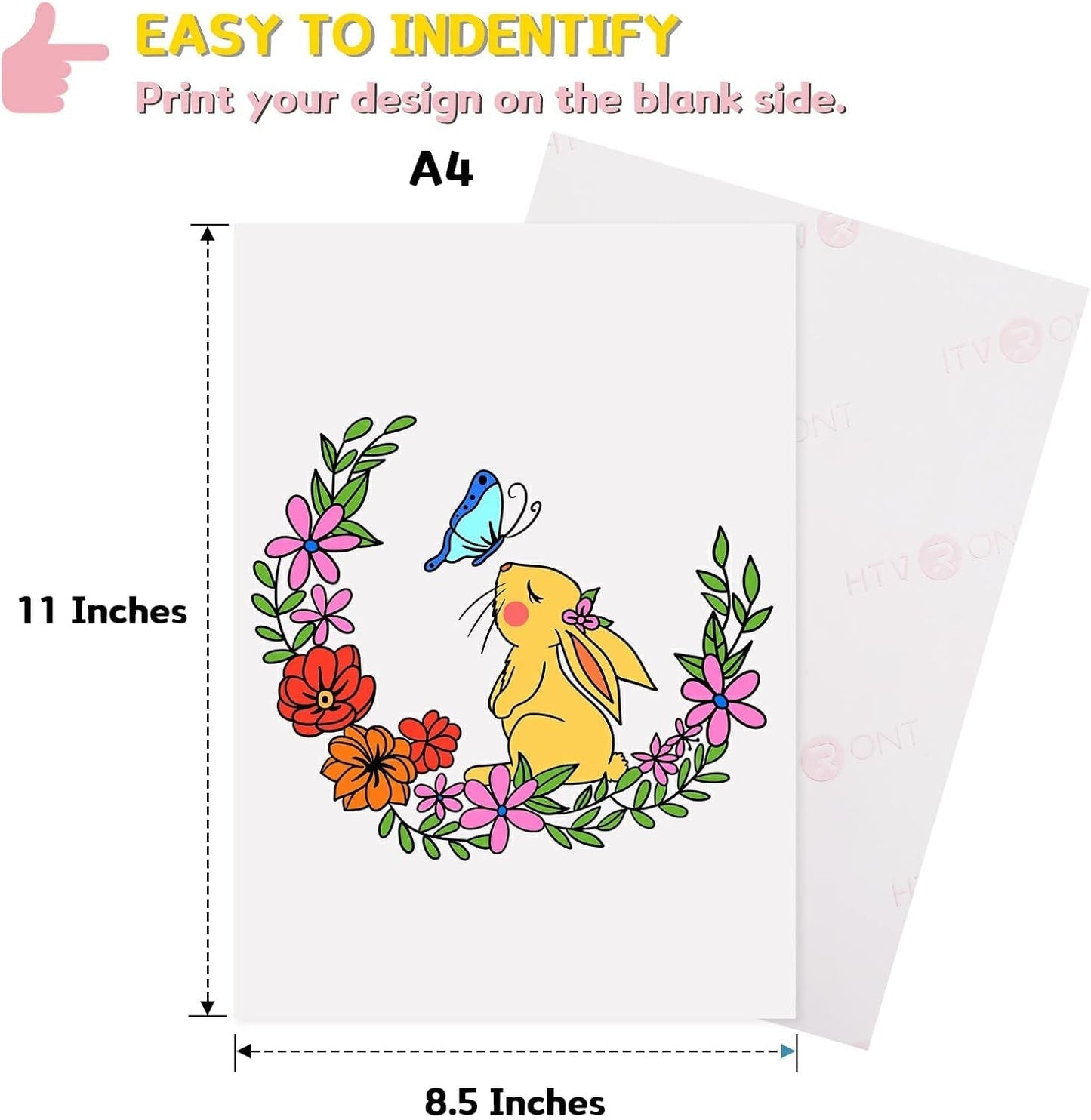 Heat Transfer Paper for Dark T Shirts & Printable Heat Transfer Vinyl for Light Fabric 60 PCS 8.5X11"