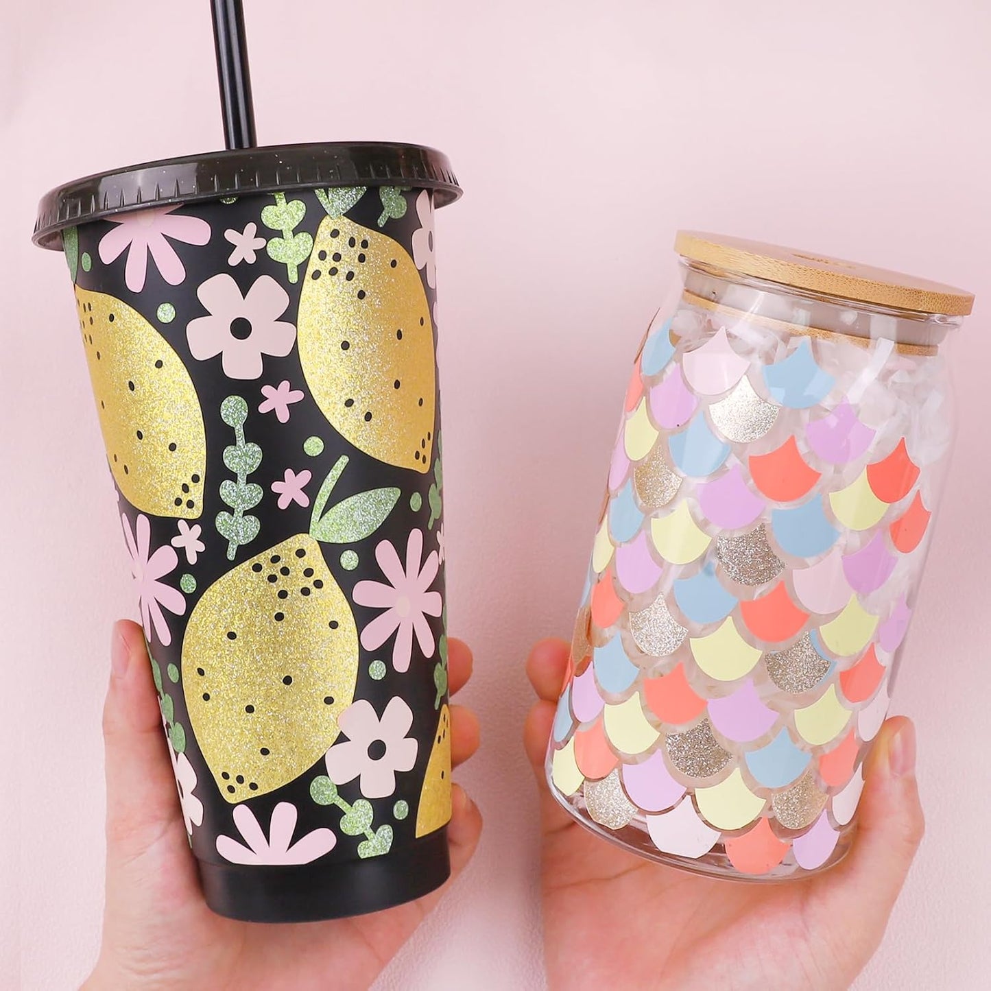 Shimmer Vinyl Glitter Adhesive Sheets for Craft Cutter 12" X 12" 10 Sheets/Pack