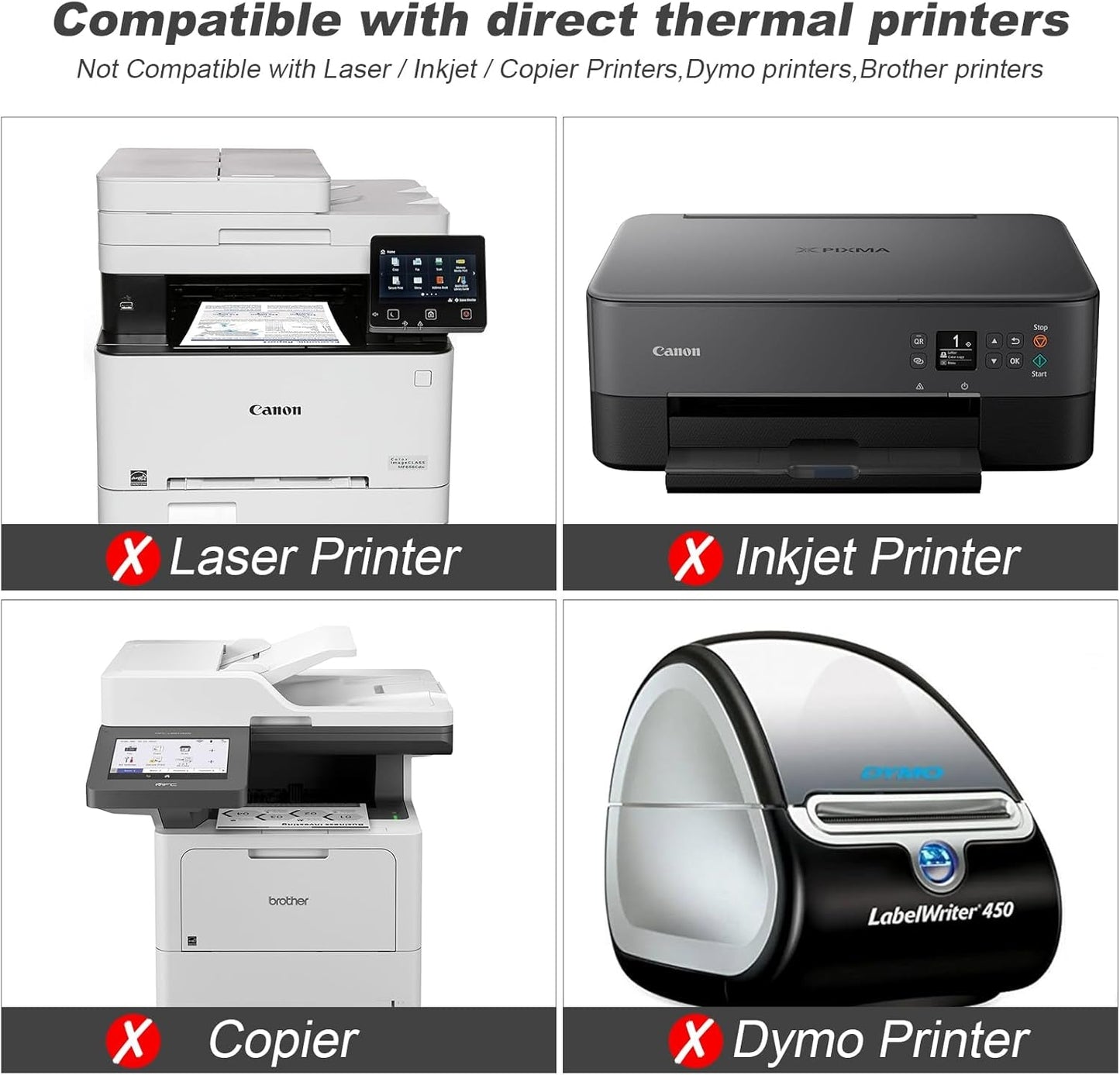 Fanfold 4 X 6 Direct Thermal Labels White Perforated Shipping Label, 500 Labels per Stack,1 Stack