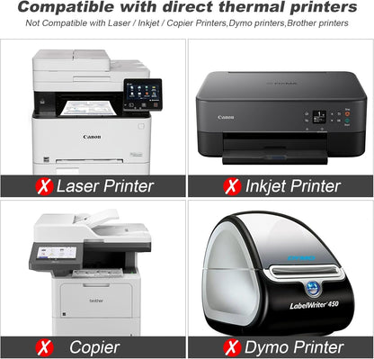 Fanfold 4 X 6 Direct Thermal Labels White Perforated Shipping Label, 500 Labels per Stack,1 Stack