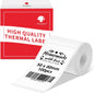 Phomemo Labels for M110 M120 M221 M200 M220 M150 M250 M260 M108 M100 Label Printer, Thermal Paper for Small Business, Barcode, Address, Clothing, Black on White 1.97"X3.15"(50X80Mm) 100Label/Roll