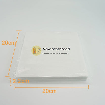 Tear Away Machine Embroidery Stabilizer Backing 8"X8" - 100 Precut Sheets - Medium Weight 1.8 Oz- Fits 4X4 and 6X6 Hoops