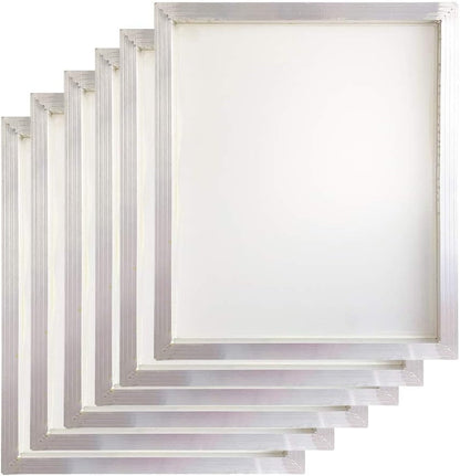 Aluminum Silk Screen Printing Screens 20 X 24 Inch Frame-110 White Mesh (6 PCS)
