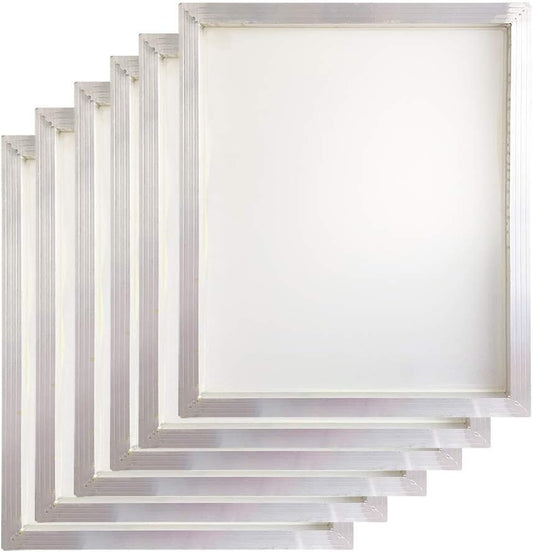 Aluminum Silk Screen Printing Screens 20 X 24 Inch Frame-110 White Mesh (6 PCS)