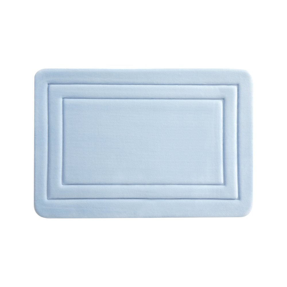 2 Piece Blue Memory Foam Bath Rug Set, Available in Multiple Colors