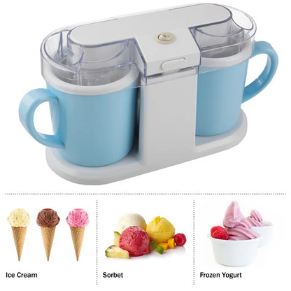 Ice Cream Maker - 2QT Ice Cream Machine Makes Sorbet, Gelato, Ice Cream, and Frozen Yogurt - Kitchen Appliances and Gadgets